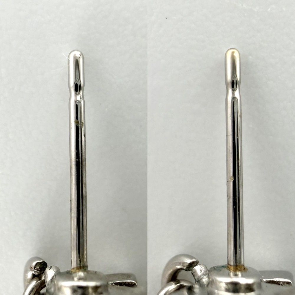 Chanel Earrings CC Logo Swing Rhinestone White Silver — view 3