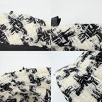 Chanel Hat Tweed Bucket Hat CC Logo M Wool Polyamide Black Ivory — view 6
