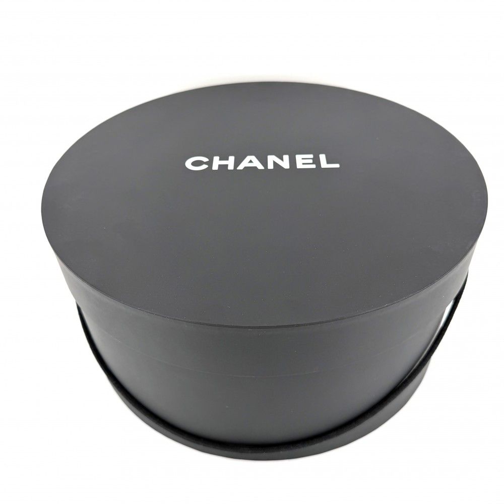 Chanel Hat Tweed Bucket Hat CC Logo M Wool Polyamide Black Ivory — view 8