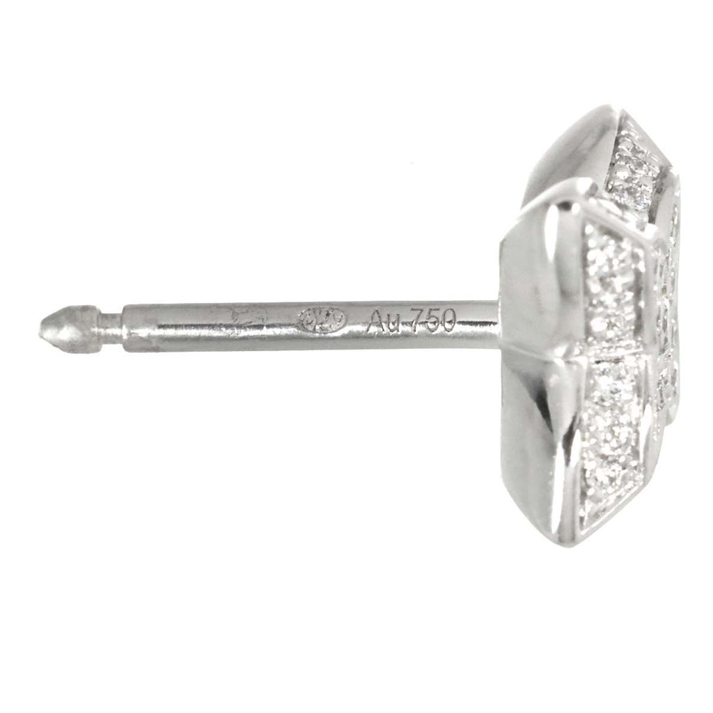 Louis Vuitton LV Double Round Diamond Earrings 18k WG 750 Pierced — view 5