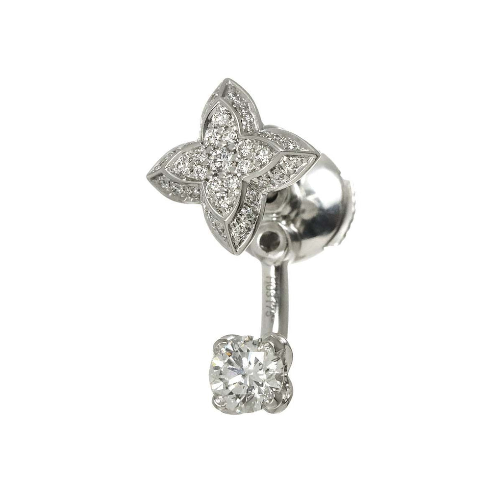 Louis Vuitton LV Double Round Diamond Earrings 18k WG 750 Pierced — view 2