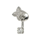 Louis Vuitton LV Double Round Diamond Earrings 18k WG 750 Pierced — view 2