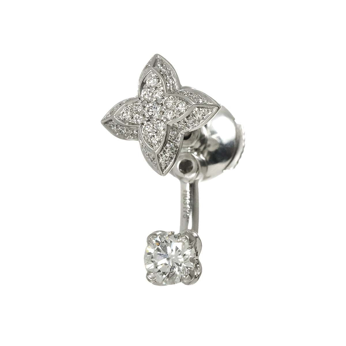 Louis Vuitton LV Double Round Diamond Earrings 18k WG 750 Pierced — view 2