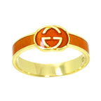 Gucci Interlocking Ring Enamel 18k YG Yellow Gold — view 2
