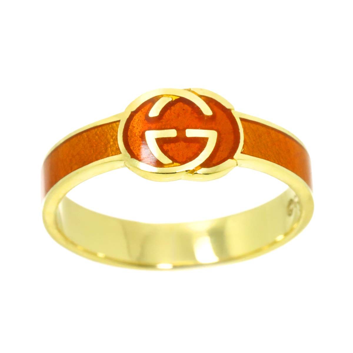 Gucci Interlocking Ring Enamel 18k YG Yellow Gold — view 2