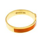 Gucci Interlocking Ring Enamel 18k YG Yellow Gold — view 4