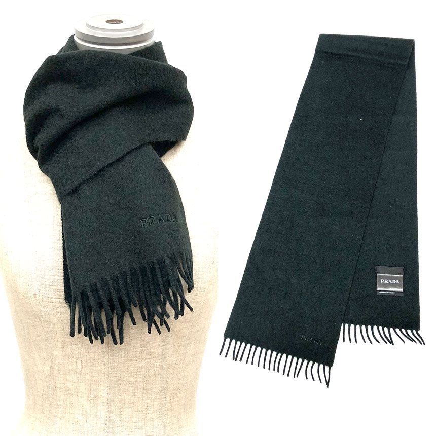 Prada Scarf Wool Cashmere Moss Green — view 2