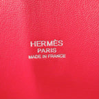 Hermes 2-Way Bolide 35 Shoulder Bag Crossbody Leather Red Silver — view 4