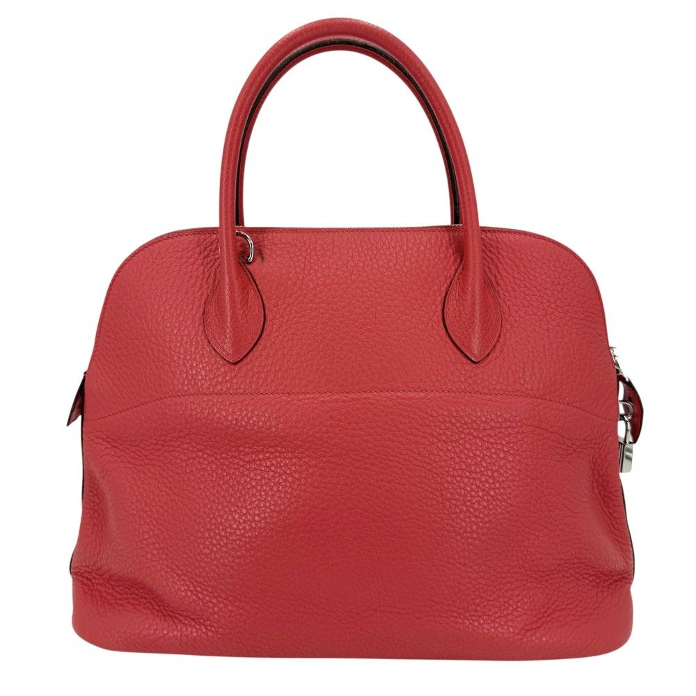 Hermes 2-Way Bolide 35 Shoulder Bag Crossbody Leather Red Silver — view 2