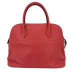 Hermes 2-Way Bolide 35 Shoulder Bag Crossbody Leather Red Silver — view 2