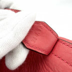 Hermes 2-Way Bolide 35 Shoulder Bag Crossbody Leather Red Silver — view 5
