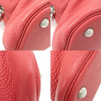 Hermes 2-Way Bolide 35 Shoulder Bag Crossbody Leather Red Silver — view 8