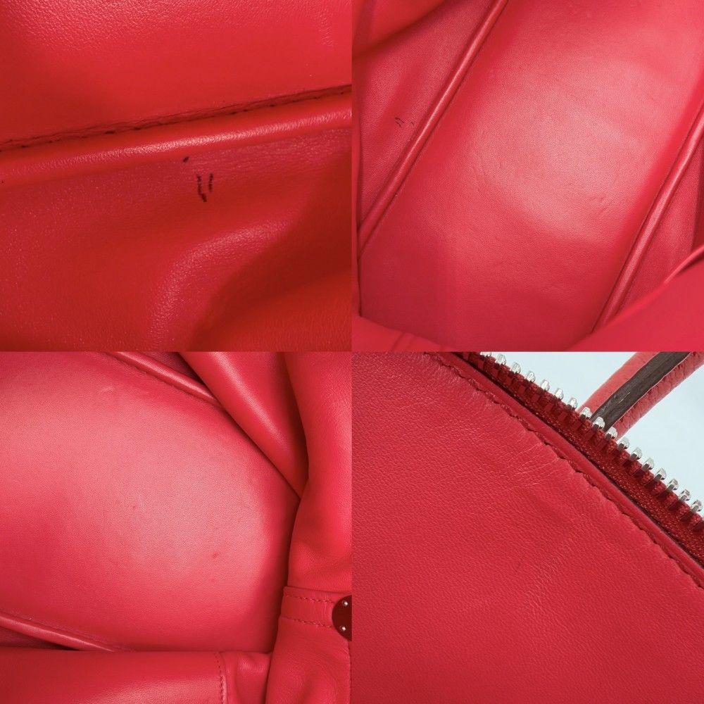 Hermes 2-Way Bolide 35 Shoulder Bag Crossbody Leather Red Silver — view 6