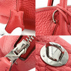 Hermes 2-Way Bolide 35 Shoulder Bag Crossbody Leather Red Silver — view 9