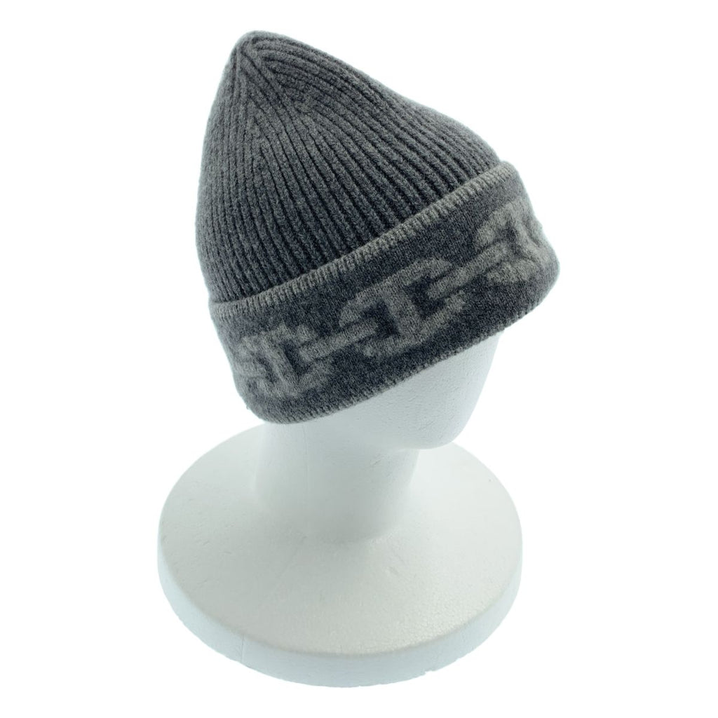 Hermes Heaven Cashmere Chaine D'ancre Motif Knit Cap L Gray Hat — view 3