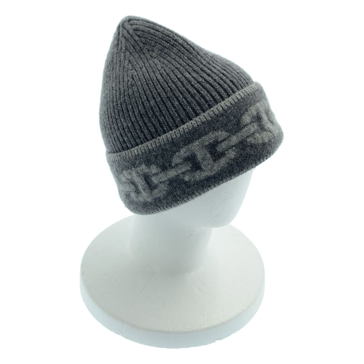 Hermes Heaven Cashmere Chaine D'ancre Motif Knit Cap L Gray Hat — view 3