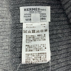 Hermes Heaven Cashmere Chaine D'ancre Motif Knit Cap L Gray Hat — view 7