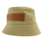 Loewe Paula's Ibiza Leather Logo Patch Bucket Hat 57 Beige — view 4