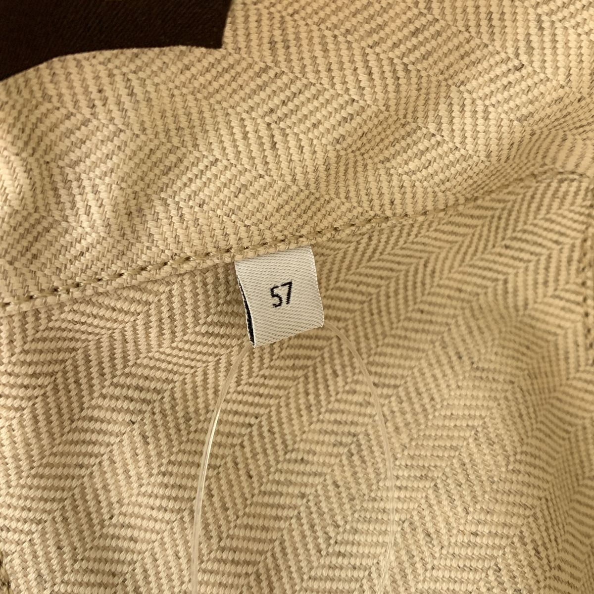Loewe Paula's Ibiza Leather Logo Patch Bucket Hat 57 Beige — view 8