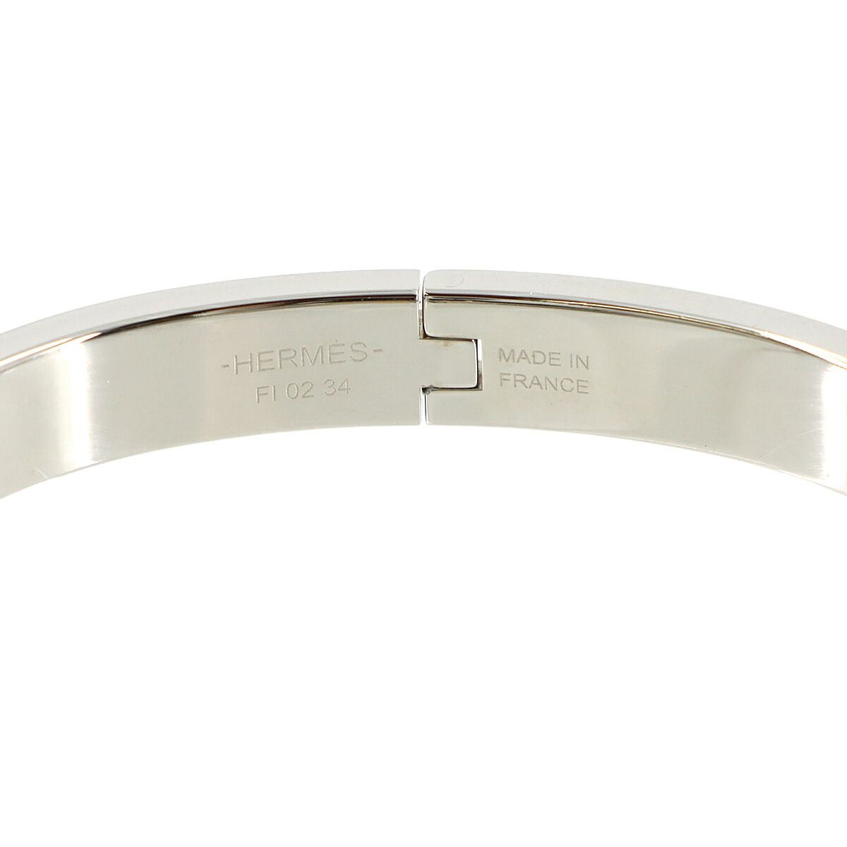 Hermes Mini Click Chaine D'ancre Bangle Brown Glasse Silver Gold Bracelet — view 5