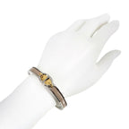 Hermes Mini Click Chaine D'ancre Bangle Brown Glasse Silver Gold Bracelet — view 7