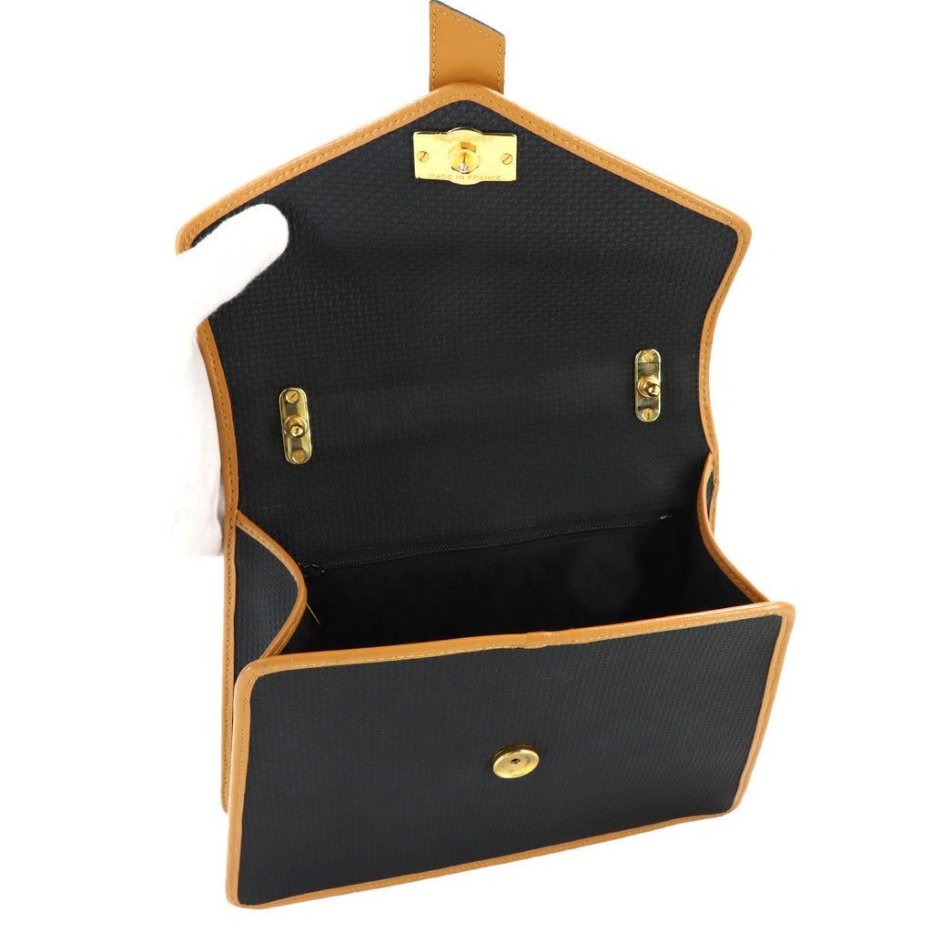 Saint Laurent Yves 2-Way Bag Leather Black Brown Vintage — view 6