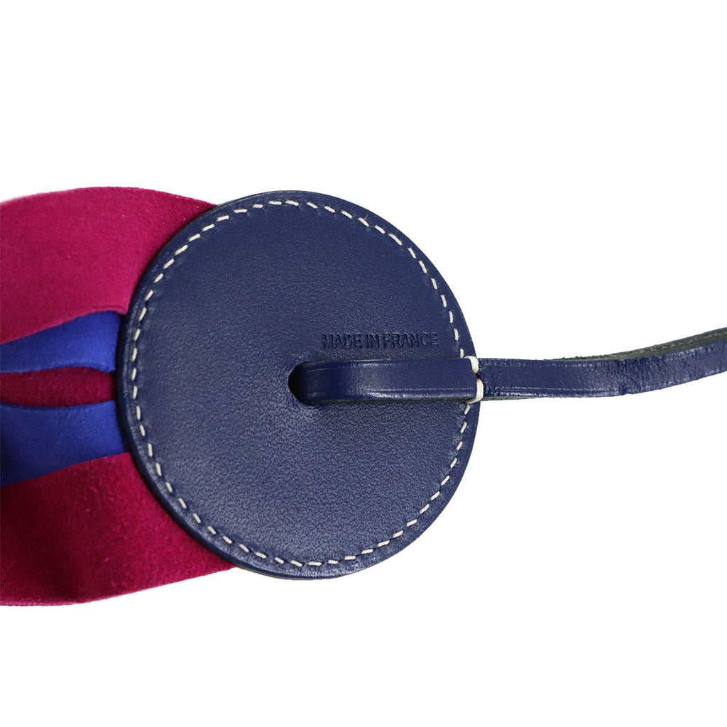 Hermes Paddock Flot Bag Charm Vache Hunter Agno Milo Blue — view 5