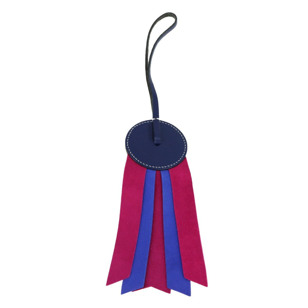 Hermes Paddock Flot Bag Charm Vache Hunter Agno Milo Blue — view 3