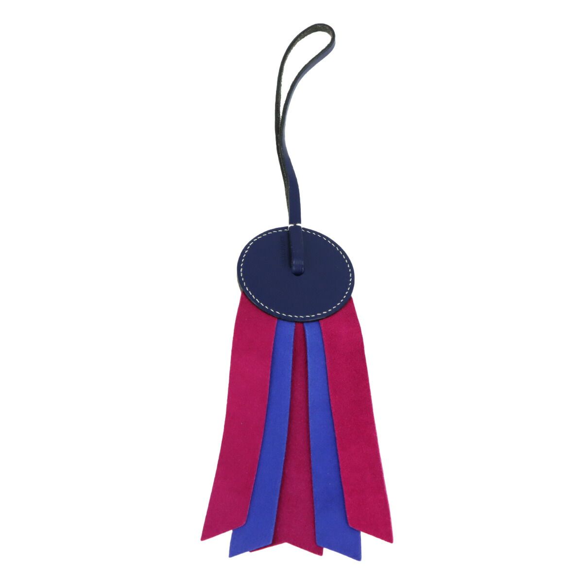 Hermes Paddock Flot Bag Charm Vache Hunter Agno Milo Blue — view 3