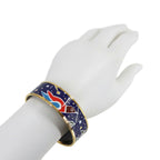 Hermes Enamel GM Bangle Bracelet Blue Gold Email GM — view 7