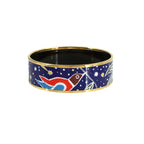 Hermes Enamel GM Bangle Bracelet Blue Gold Email GM — view 3