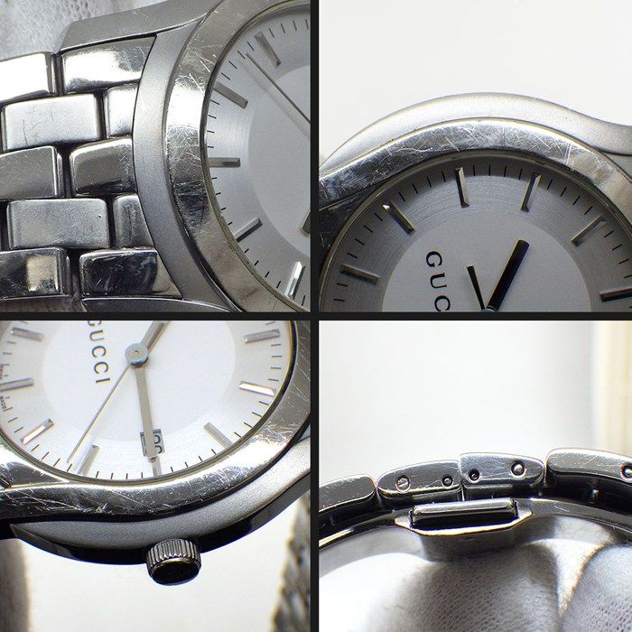 Gucci Watch Class Silver Dial Date SS Quartz Analog — view 8