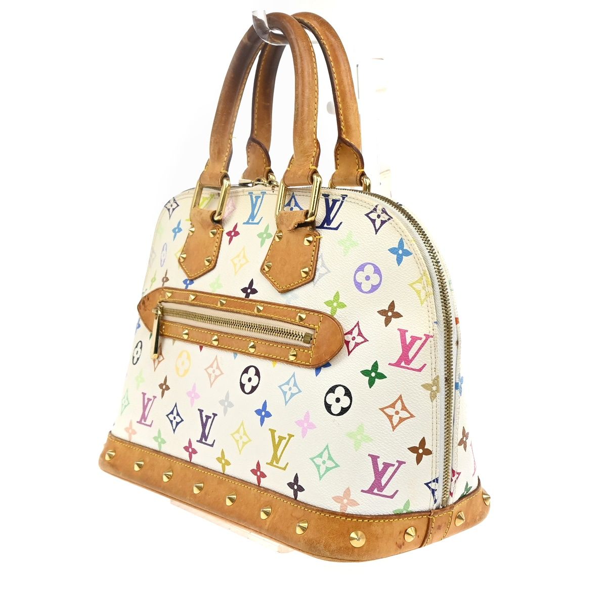 Louis Vuitton Alma Handbag Monogram Multicolor White — view 2