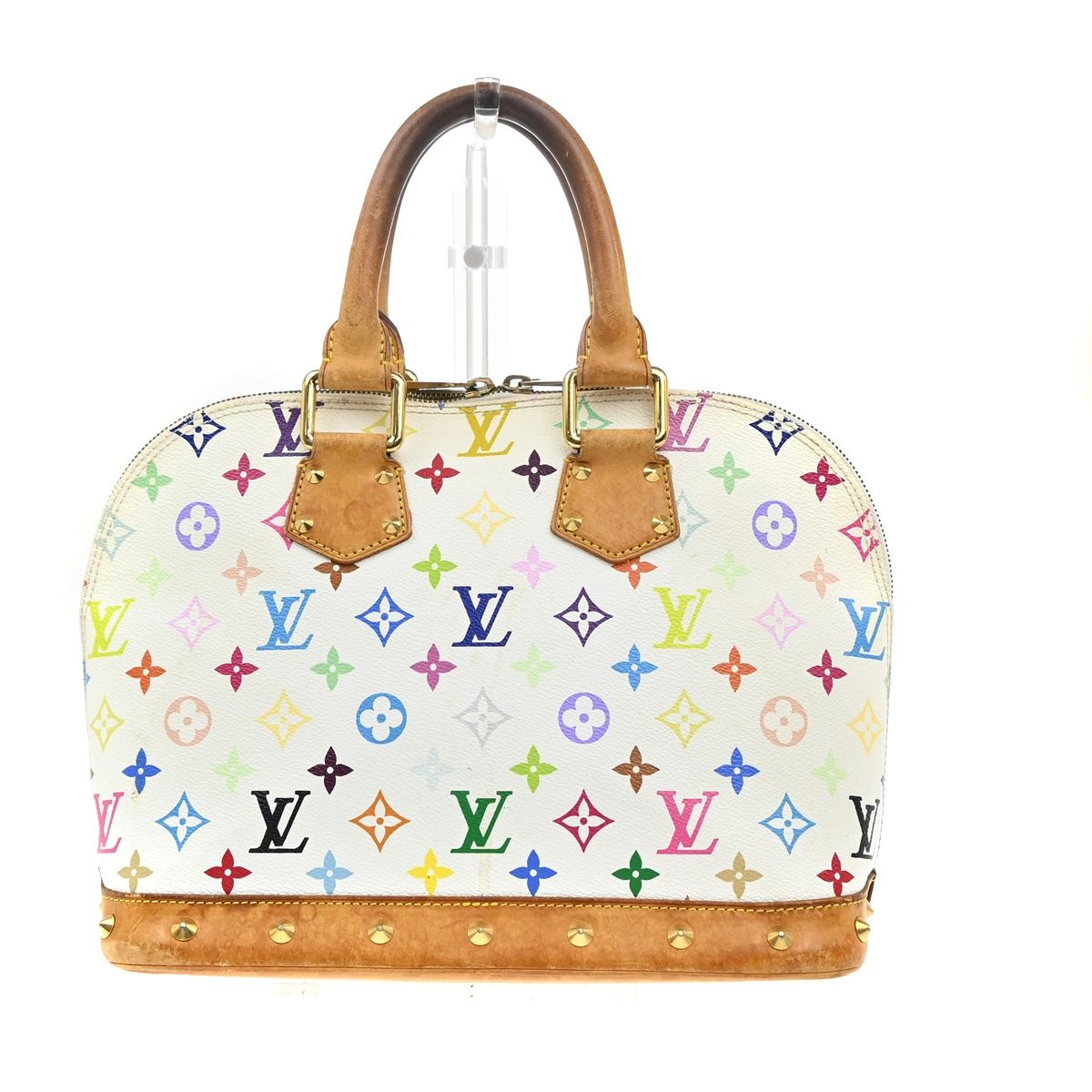 Louis Vuitton Alma Handbag Monogram Multicolor White — view 4
