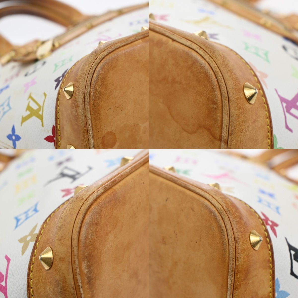 Louis Vuitton Alma Handbag Monogram Multicolor White — view 6