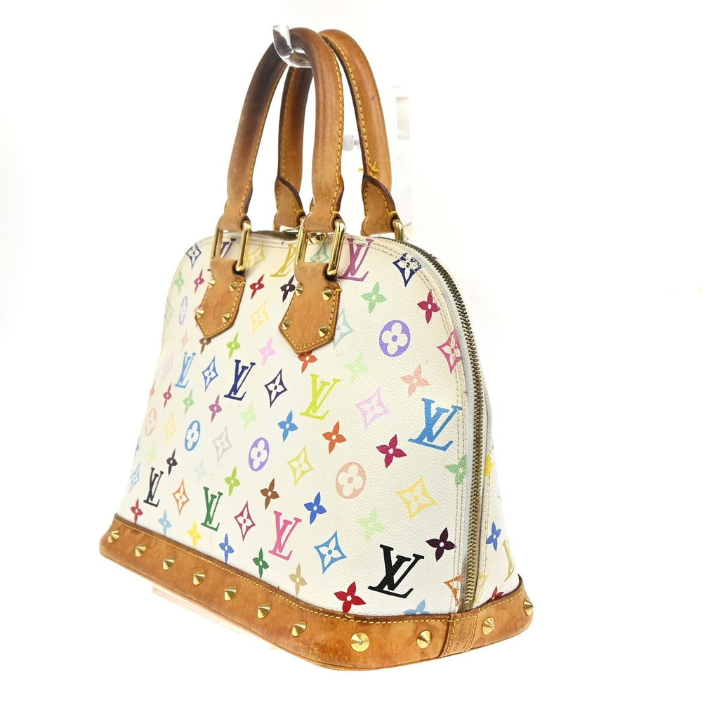 Louis Vuitton Alma Handbag Monogram Multicolor White — view 3