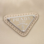 Prada Re-Nylon 2-Way Shoulder Bag Nylon Beige Silver Classic Triangle Logo — view 6