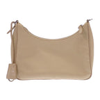 Prada Re-Nylon 2-Way Shoulder Bag Nylon Beige Silver Classic Triangle Logo — view 3