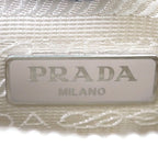 Prada Re-Nylon 2-Way Shoulder Bag Nylon Beige Silver Classic Triangle Logo — view 8
