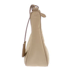 Prada Re-Nylon 2-Way Shoulder Bag Nylon Beige Silver Classic Triangle Logo — view 4