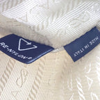 Prada Re-Nylon 2-Way Shoulder Bag Nylon Beige Silver Classic Triangle Logo — view 9
