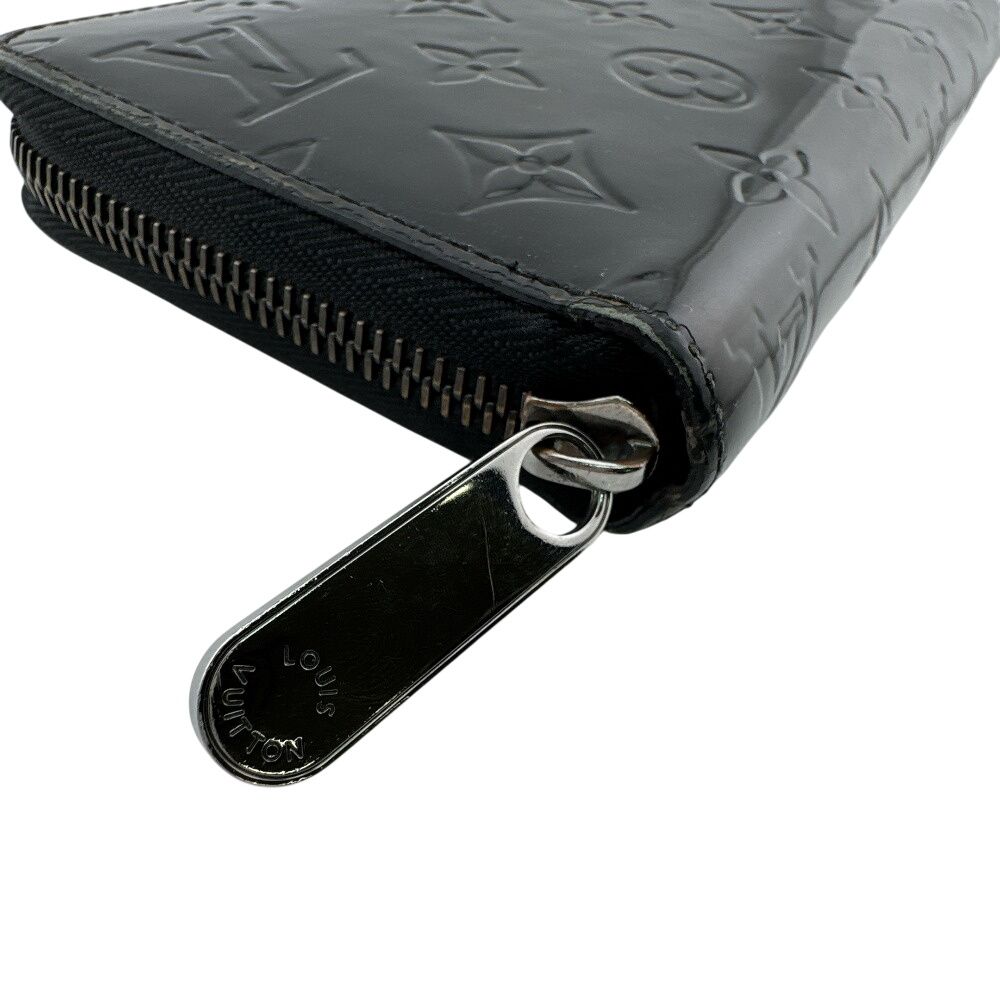 Louis Vuitton Round Zip Wallet Vernis Black — view 6