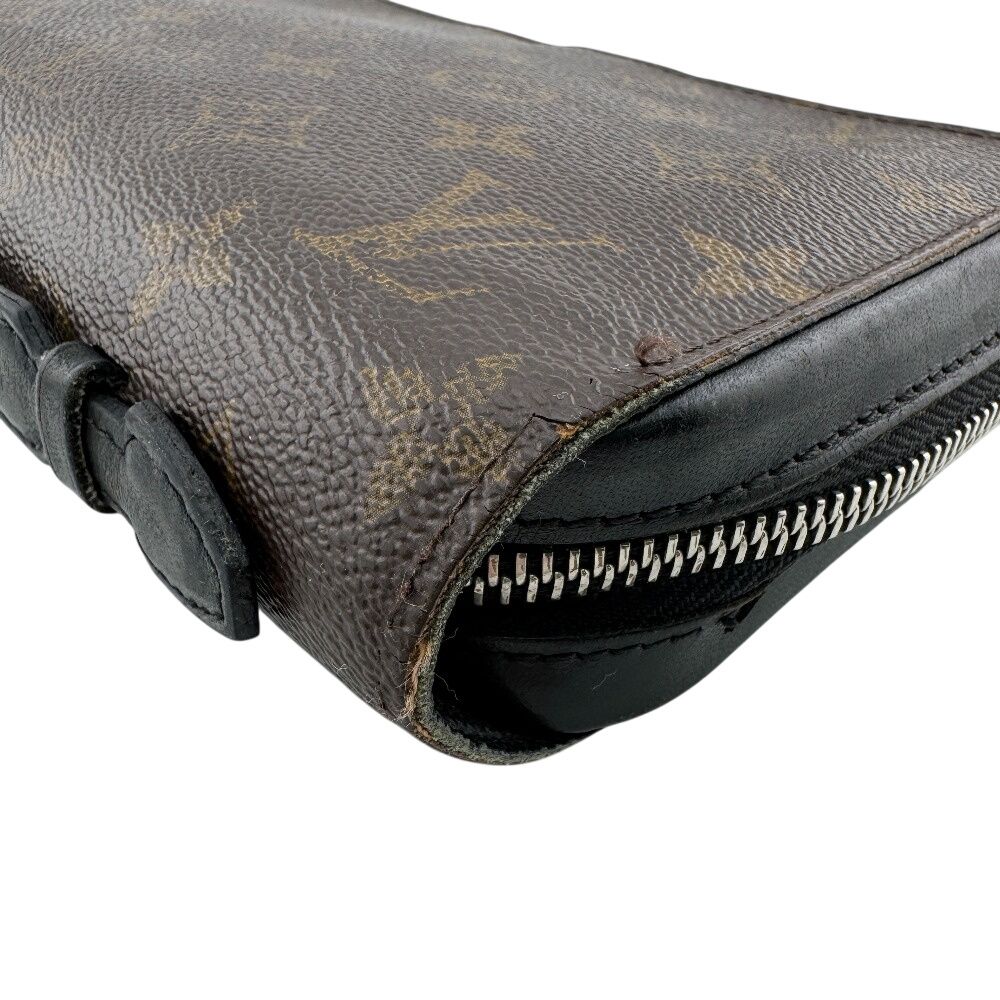 Louis Vuitton Round Zip Wallet Zippy XL Monogram Macassar Leather Second Brown — view 4