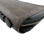 Louis Vuitton Round Zip Wallet Zippy XL Monogram Macassar Leather Second Brown — view 4