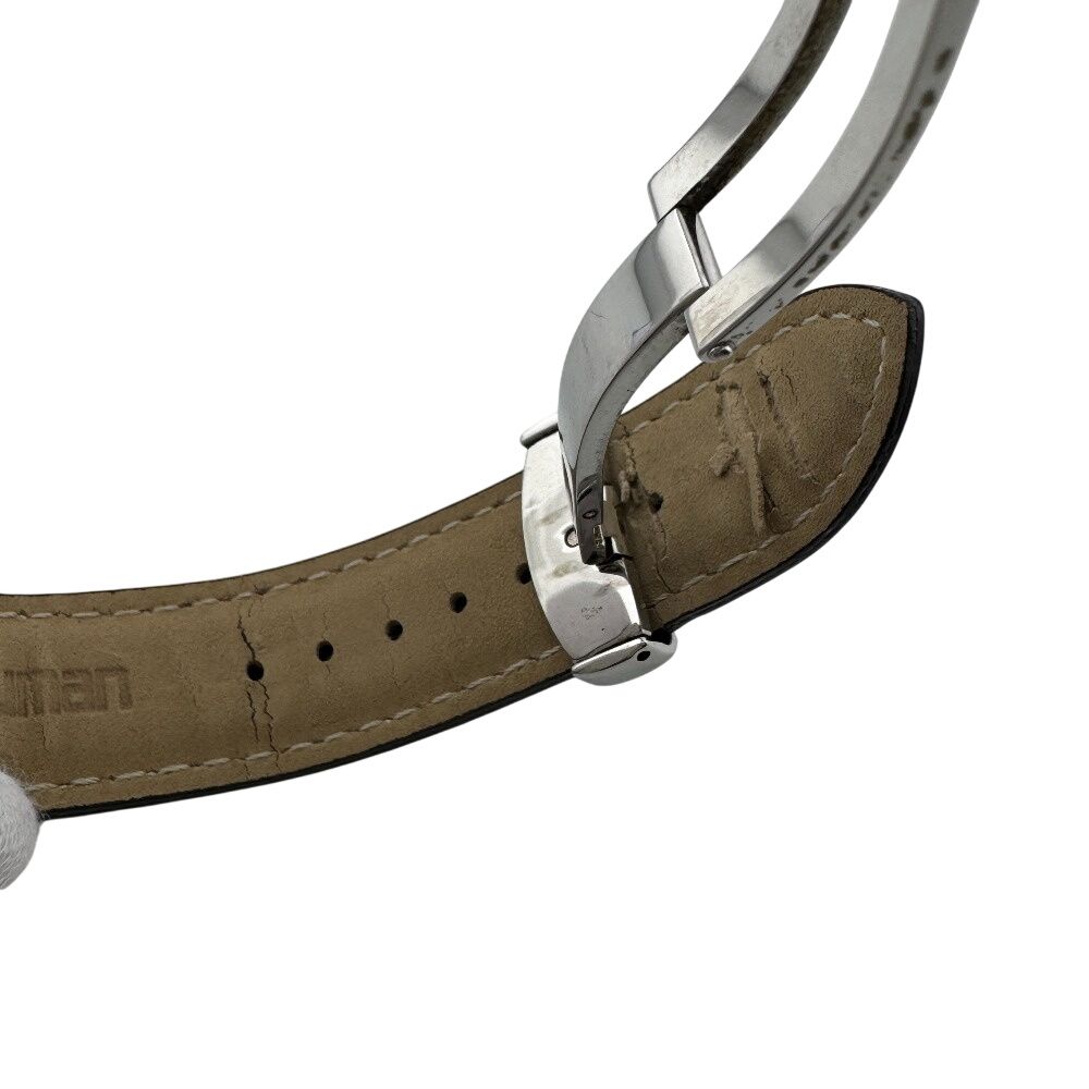 Cartier 3 Hands Date Santos Garbe Leather Watch Brown — view 7