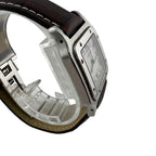 Cartier 3 Hands Date Santos Garbe Leather Watch Brown — view 3
