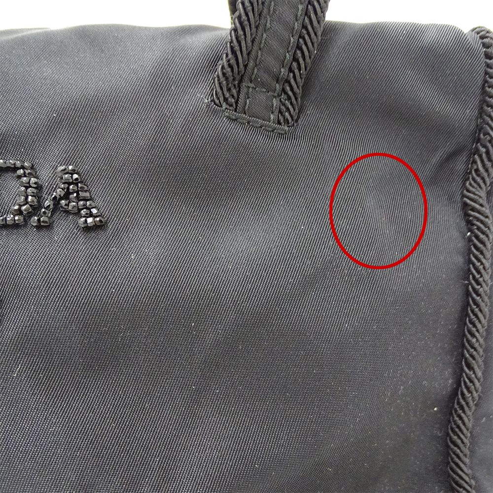 Prada Bag Handbag Tessuto Nylon Beads Black Going Out Adult Simple — view 8