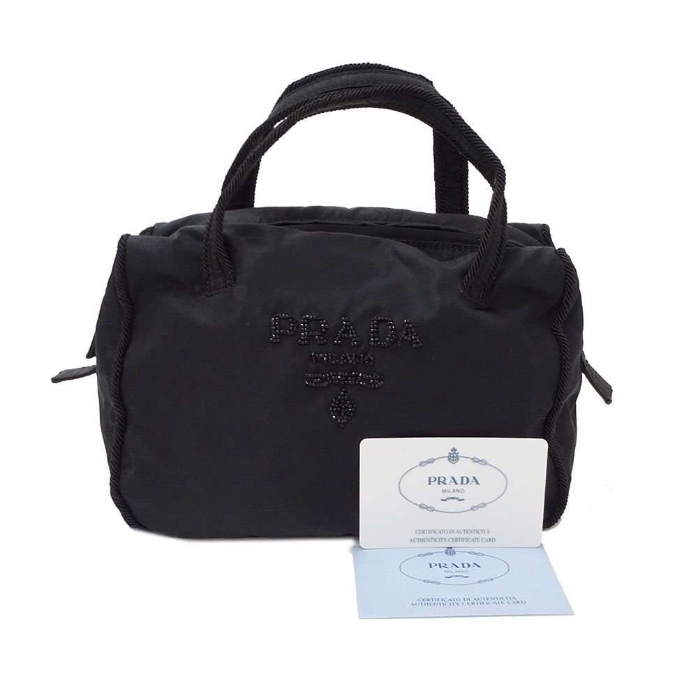 Prada Bag Handbag Tessuto Nylon Beads Black Going Out Adult Simple — view 7