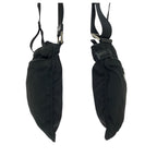 Prada Tessuto Black Silver Nylon Shoulder Bag — view 8