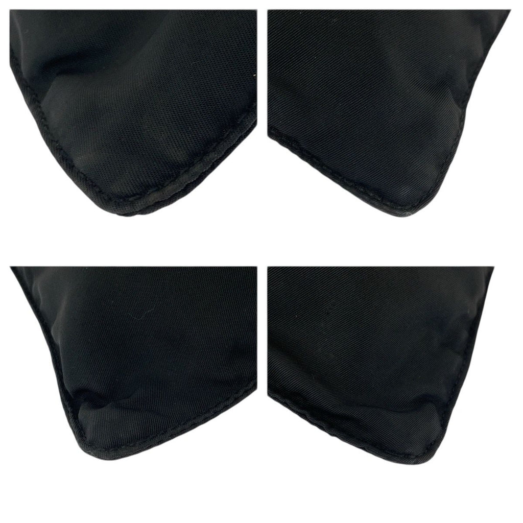 Prada Tessuto Black Silver Nylon Shoulder Bag — view 3